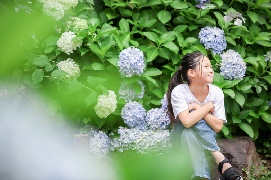 Reico photolife ロケーション撮影 出張撮影 紫陽花撮影 カメラマン レイコフォトライフ 家族写真